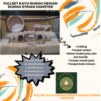 Fullset kayu rumah hewan rumah syrian hamster Ukuran XL